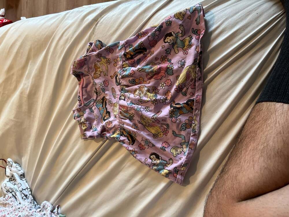 Disney Princess Purple All-Over Print Baby Girl Dress Size 12M